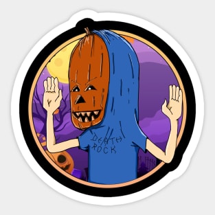 Halloween Beavis Pumpkinhead Sticker